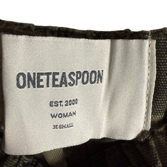 One Teaspoon Shabbies Green Camo Print High Rise Drawstring Pants Size XS - Picture 5 of 9